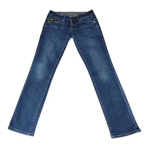 G-STAR RAW Midge Straight 5 Pocket Adjustable Waist Jeans Womens 28x32 Durable - Picture 2 of 13